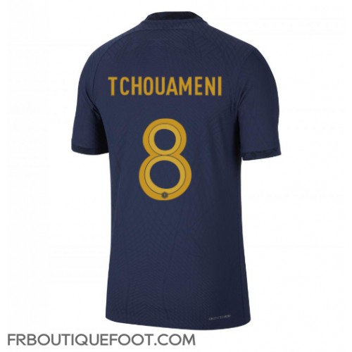 Maillot de foot France Aurelien Tchouameni #8 Domicile vêtements Monde 2022 Manches Courtes